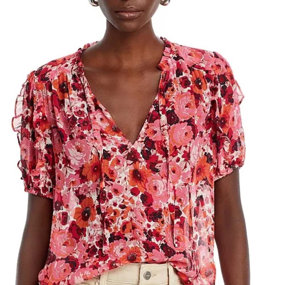 Paige Dandelion Silk Blouse - Picture 2 of 16